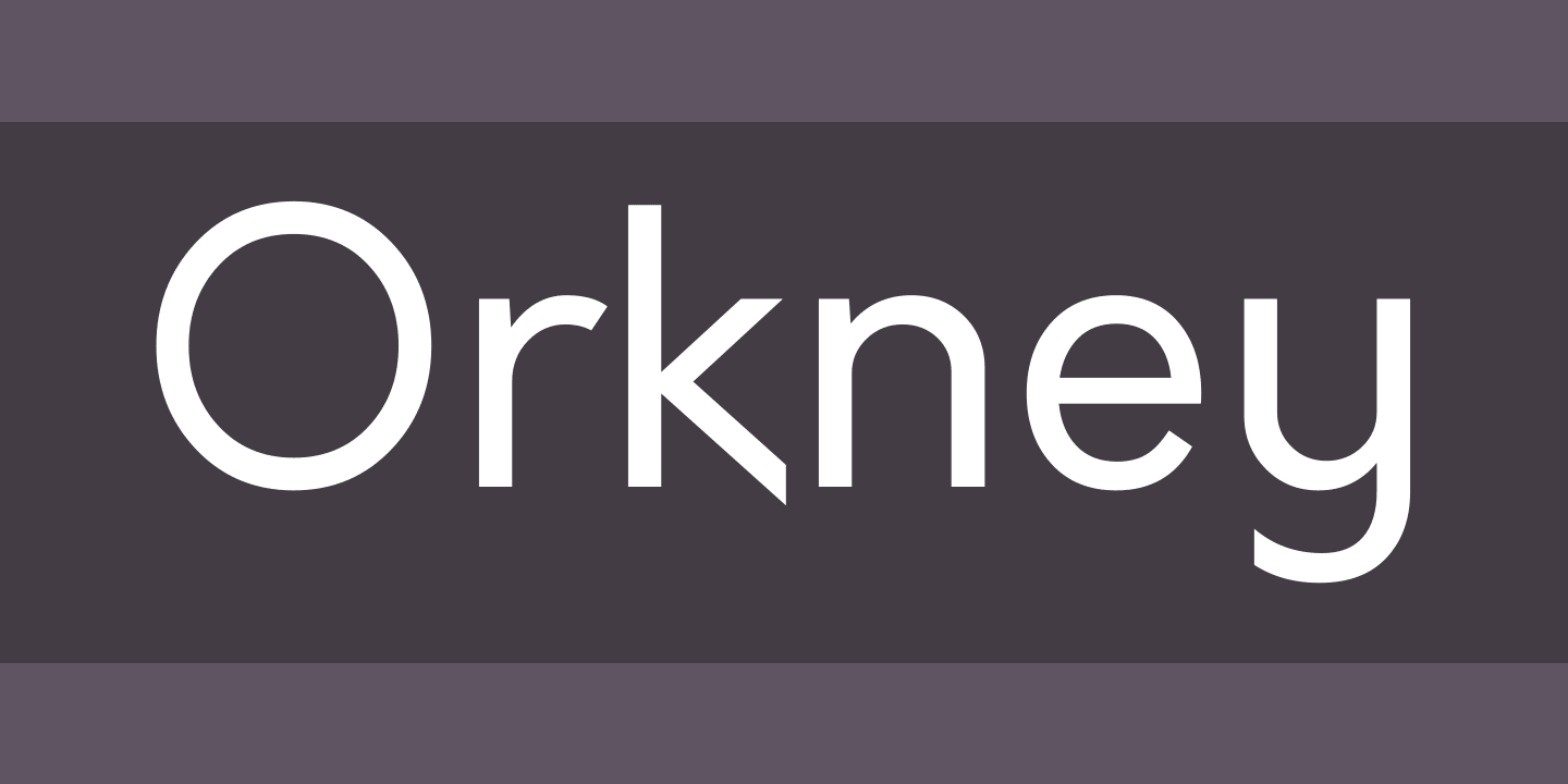 Orkney Regular Font preview
